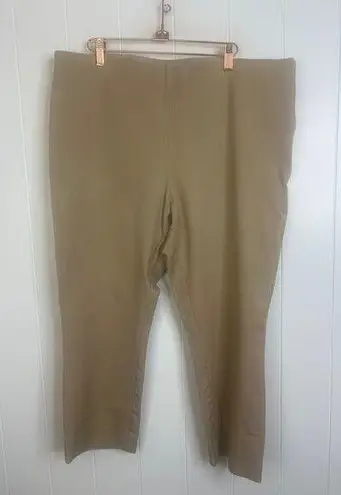 Ralph Lauren Lauren  Tan Side Zip Cropped Pants Size 18