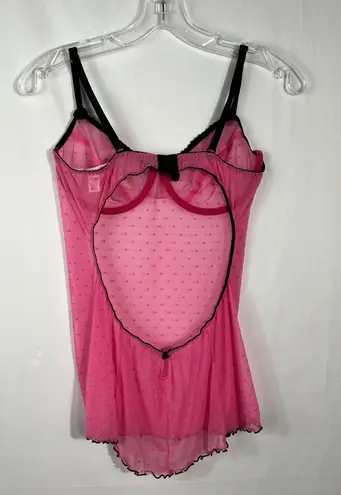 Charlotte Russe Vintage Y2K Barbie Mesh Sheer Backless Chemise Cami Tank Top 36B