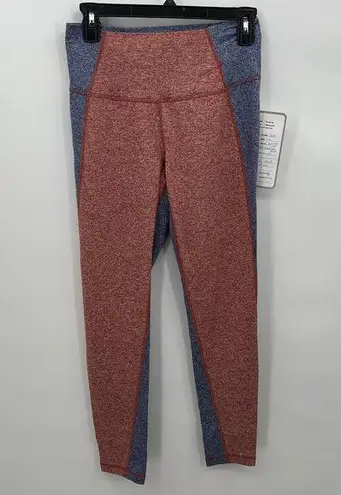 Z By Zella Women's High Waist Rian Soft Ankle Leggings in Small Red/Blue