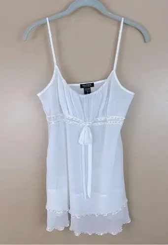 Morgan Taylor Fantasies White Pearl & Sequin Tiered Ruffle Nightie Chemise Small