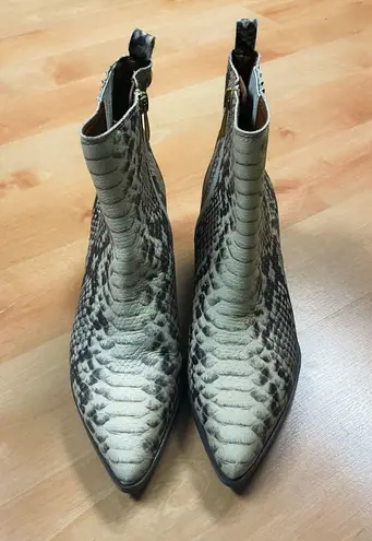 Franco Sarto Shay Snakeskin Western Booties