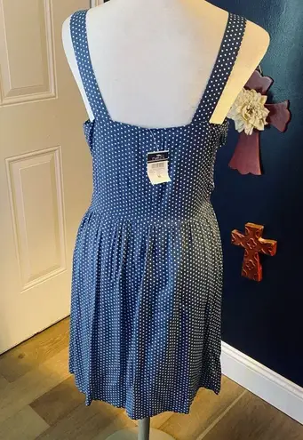 Wild Blue Blue and White Polka Dot Sleeveless Sweetheart Romper