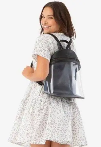 Matt & Nat NWT Aries Backpack in Clear & Black Cute Travel Trendy Indie Festival