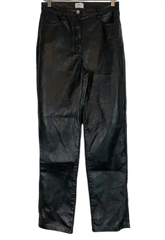 Wilfred Aritzia  The Melina High Waist Straight Leg Faux Leather Pants Size 6