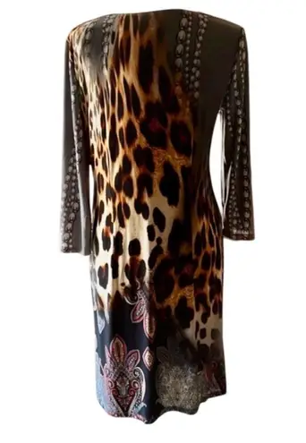 Sunny Leigh Leopard Print Sheath Dress