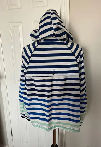 Hunter Striped Print Hoodie Hood Oversized Crop 