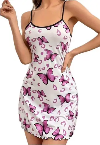 Boutique Magenta & White, Butterfly, Night Gown