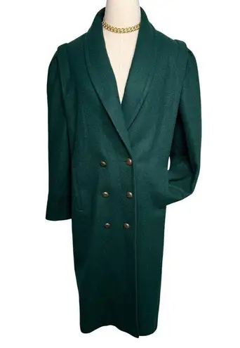 Vintage Jofeld green wool blend shawl collar double breasted overcoat size M/L Size L