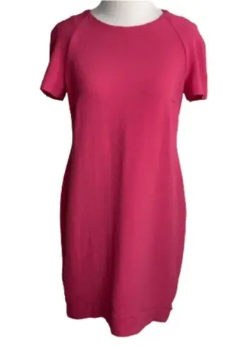 Topshop Pink Short Sleeve Shift Stretchy Crew Neck Casual Career NWT Dress 6