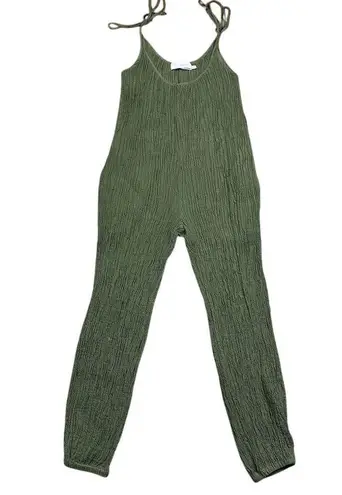 Zimmermann Women's Petite Olive Green Sleeveless Scoop Neck Jumpsuit Size 2