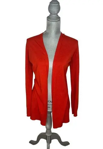 Cyrus Women’s Red Orange Open Cardigan Duster Top Size Small