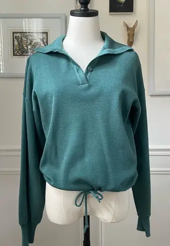 Vintage 70s l Ruffin Ruffinknit Cropped Sweater Green M Size M