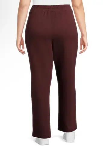 Avia Pull On Athlesure Pants Size 2X 20W-22W Womens Side Pockets Burgundy New