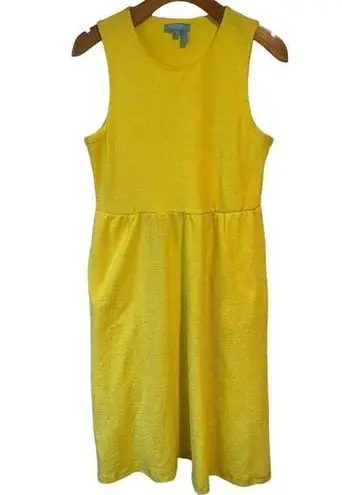 Draper James  Tank Dress Size Medium Yellow Sleeveless Ankle Maxi Soft Crepe NEW