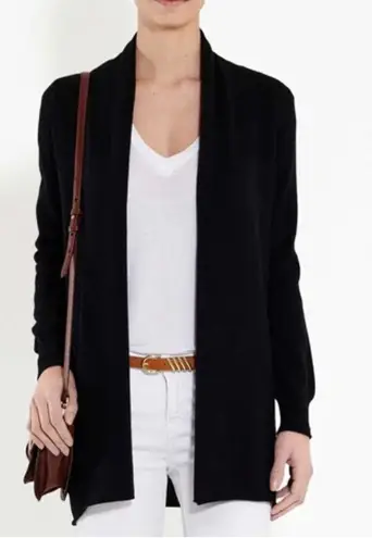 Tahari New With Tags 100% 2 Ply Cashmere Open Front Cardigan Black Size M - Image 1