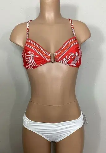 La Blanca New. red and white bikini set. Medium. Retails $139.