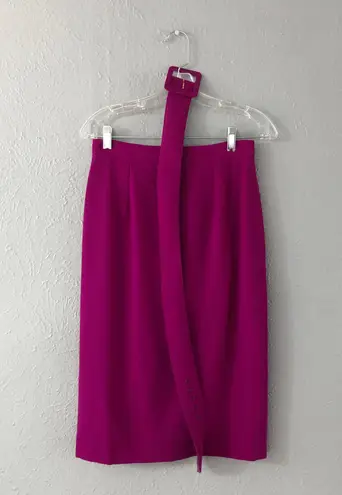 Neiman Marcus Vintage Wool Pencil Skirt with Matching Belt - EU Size 40