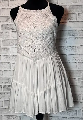 Lulu's Cream Halter baby doll farmhouse style top White Size M