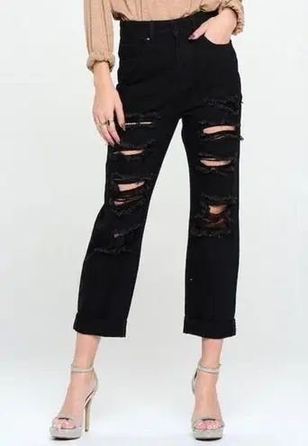 LIONESS  XS High Rise Black Jeans