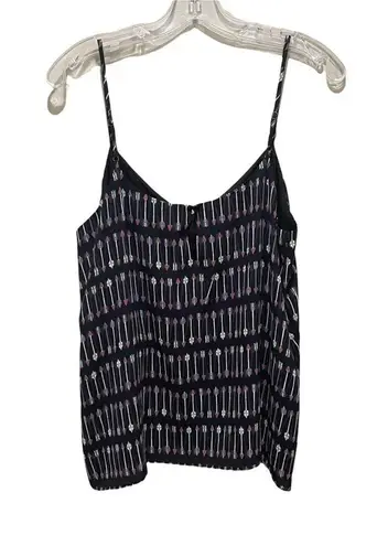 BCBGMAXAZRIA  Cora Arrow Print Tank Top Black Size Small