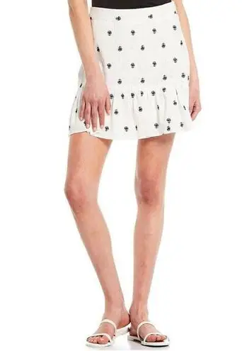 A loves A White Black Embroidered Mini Skirt Size 4