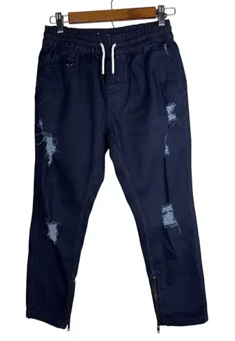 Publish Women's Size 25 Jeans Joggers Today For Tomorrow Dark Blue Distressed