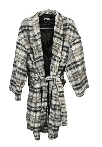 Apparis Sadia Jacket Plaid Collared Neck Size XXL Blue