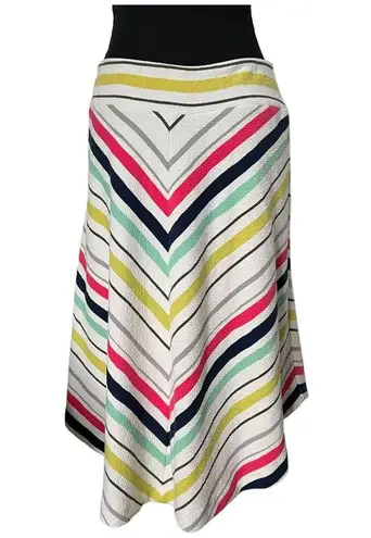 Maeve Anthropologie Springstripe Rainbow Chevron A-Line Skirt Sz Small OB423972.