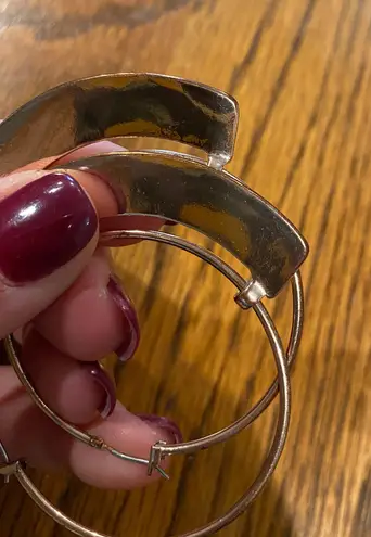 American Eagle Rose Gold Slide Hoop Earrings