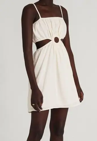 Faithfull the Brand NWT Linen Cut-Out Mini Dress Zuma Size 10/XL