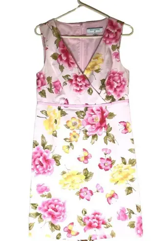 Real Clothes size 8 pink floral sleeveless dress Yellow
