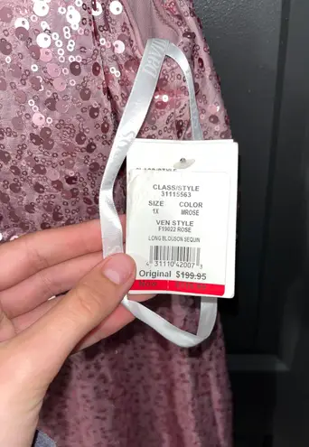 David's Bridal Rose Sequin Gown - Image 2