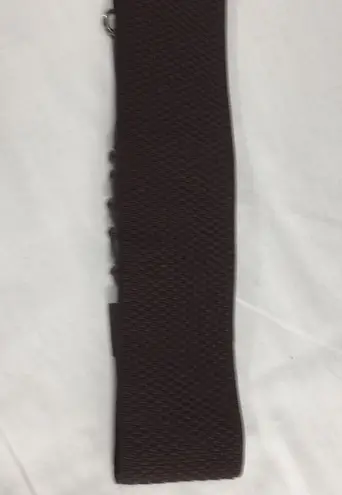 Woven & Beaded Stretch Belt, Dark Brown