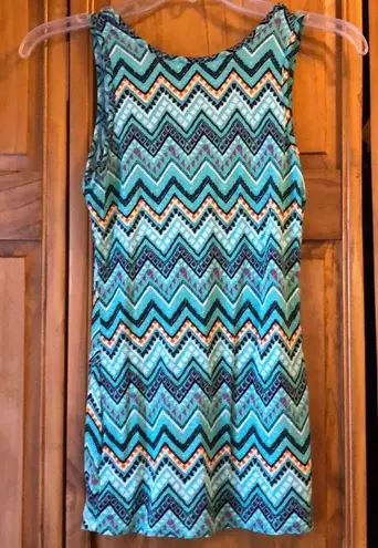 BKE Teal Chevron Tank Top Small