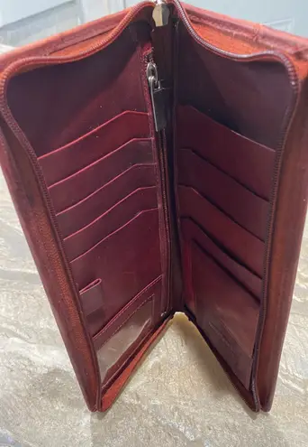 Marshal Genuine Leather Checkbook Cover Wallet Organizer with Credit Card Holder