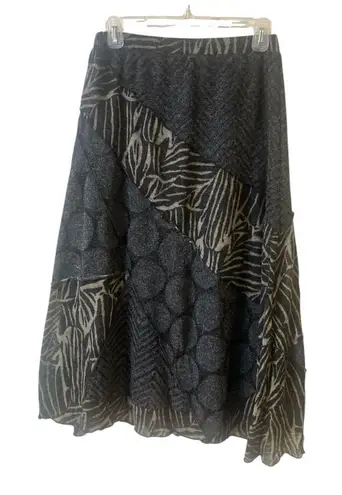 Jack & Ginger Vintage multi patchwork skirt Medium Black