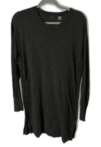 Seraphine Maternity Nursing Pumping Sweater Dark Gray Side Snaps Medium Size undefined