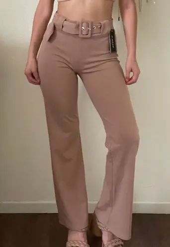 NWT! Rose Belted Work Pants Pink