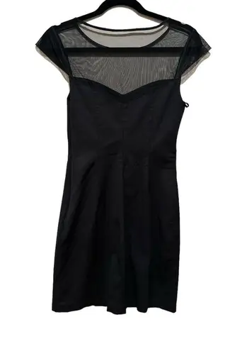 MARCHESA PEARL GEORGIANA CHAPMAN BLACK STRETCHY BODYCON MESH MINIDRESS 6