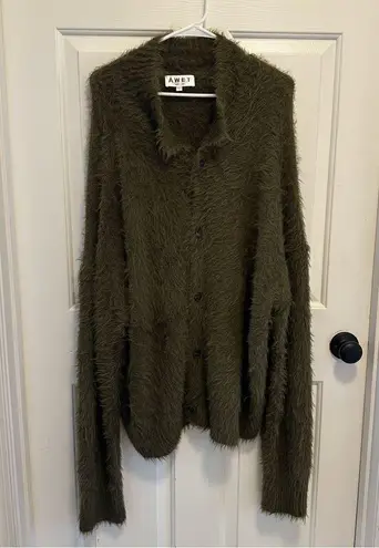 AWET New York MAKE CARDIGAN Forest Green Size Large