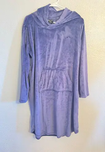 32 Degrees Heat 32 Degrees Purple Cozy Heat Sleepwear Fluffy Hoodie Dress S/M