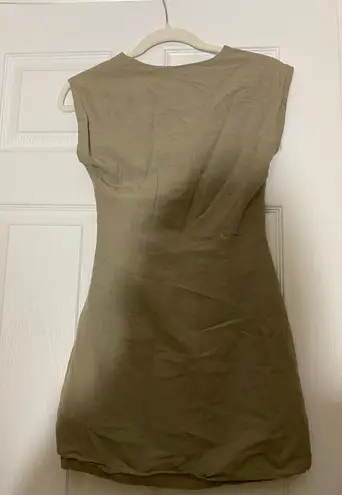 ZARA Olive Linen Dress