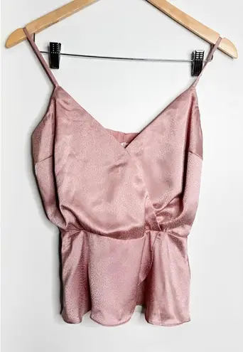 All in Favor Shirt Womens Jacquard Surplice Cami Pink Size XS NWT