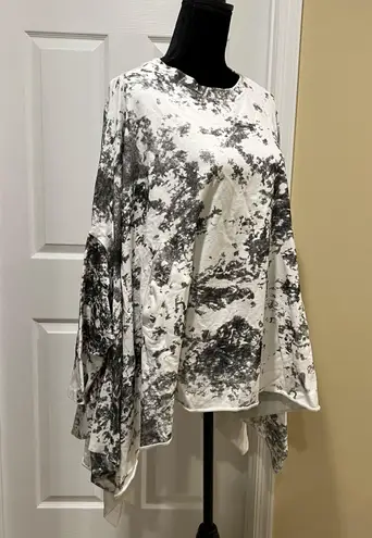 Poncho oversized top blouse long sleeve shirt t