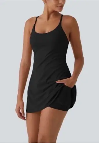 Halara  Softlyzero Plush Backless Active Dress Easy Peezy Edition Black Size XL