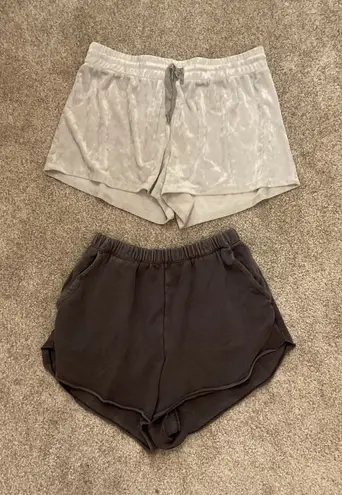 Aerie  Sleep Shorts Bundle (2) Velour and Sweatshorts, M - Image 1