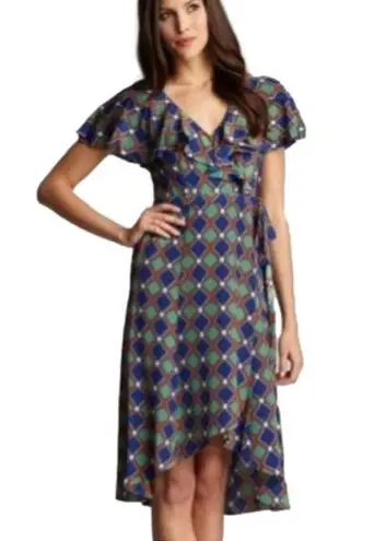 Tracy Reese  Georgia Flutter Sleeve Tie Waist Dress