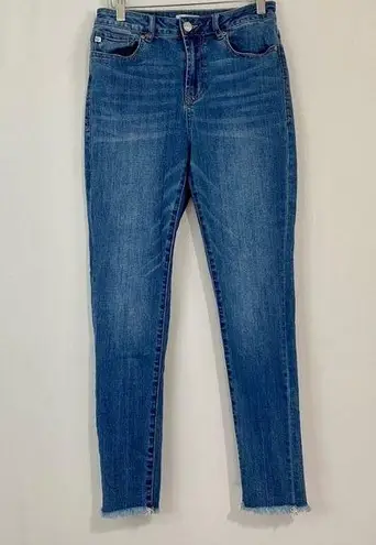 Dear John Women’s High Rise Skinny Raw Hem Denim Jean Medium Wash Size 27 EUC