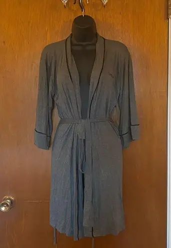 Bebe 🆕  Grey Robe with Black Line Accent