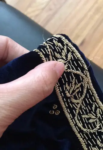 Vintage KERA Medieval Vest top crop jacket velvet bolero Short sleeve embroidered corset